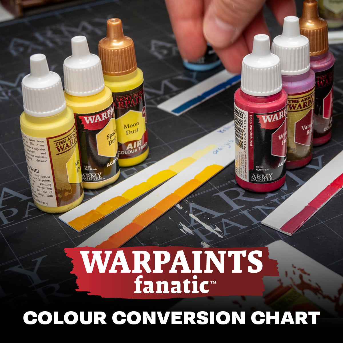 The Warpaints Fanatic Colour Conversion Chart