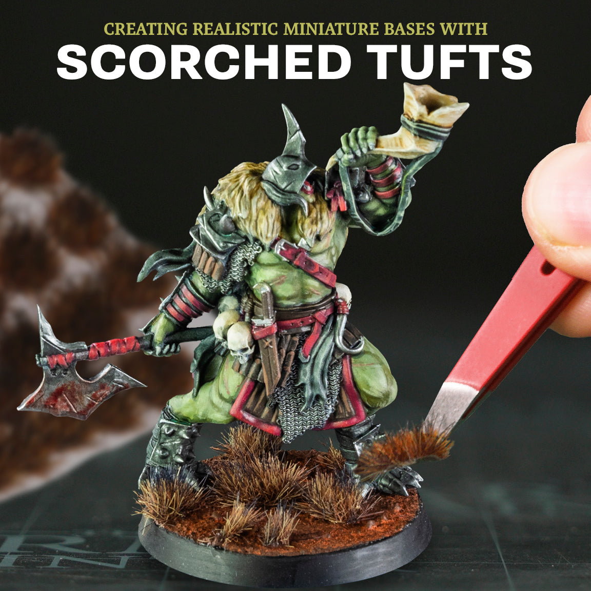 Creating Realistic Miniature Bases with Scorched Tufts