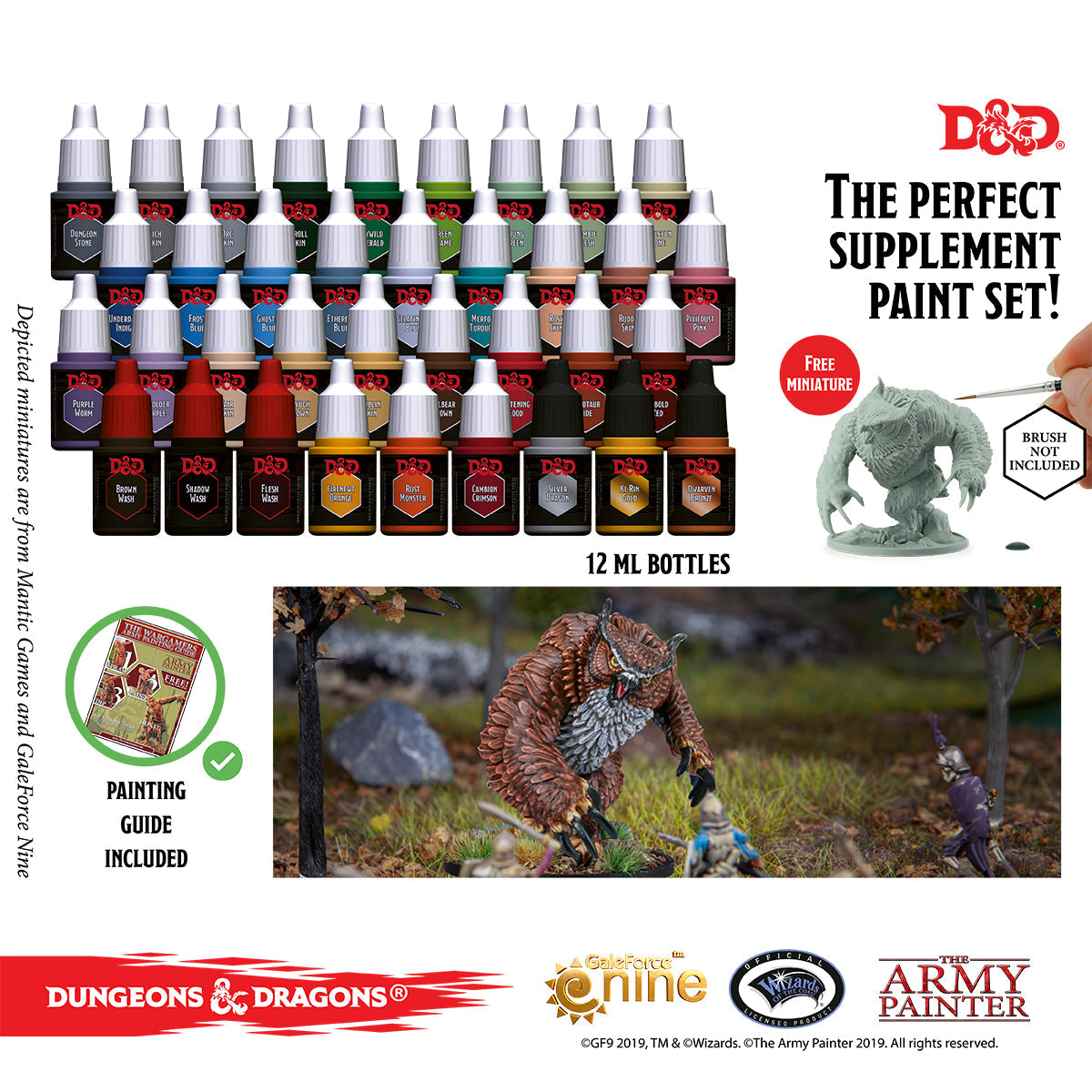 高級素材使用ブランド a with Set Paint Monsters D&D FREE Painter Army The - Owlbear その他