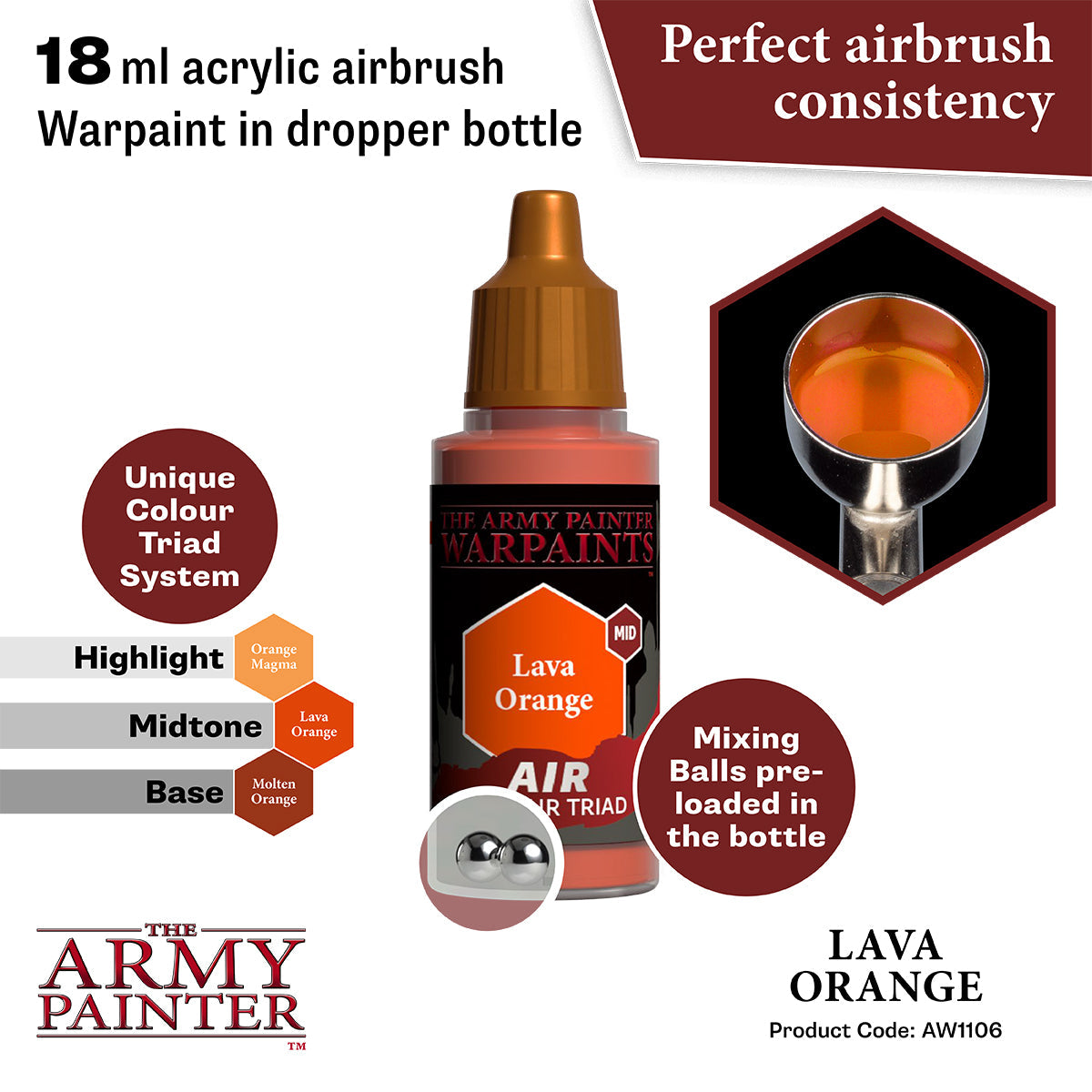 Warpaints Air: Lava Orange