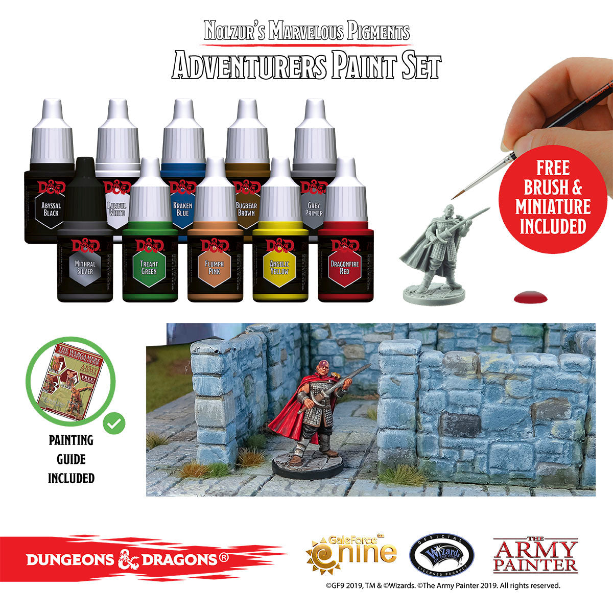 D&D Adventurers Paint Set with a free miniature - The Army Painter