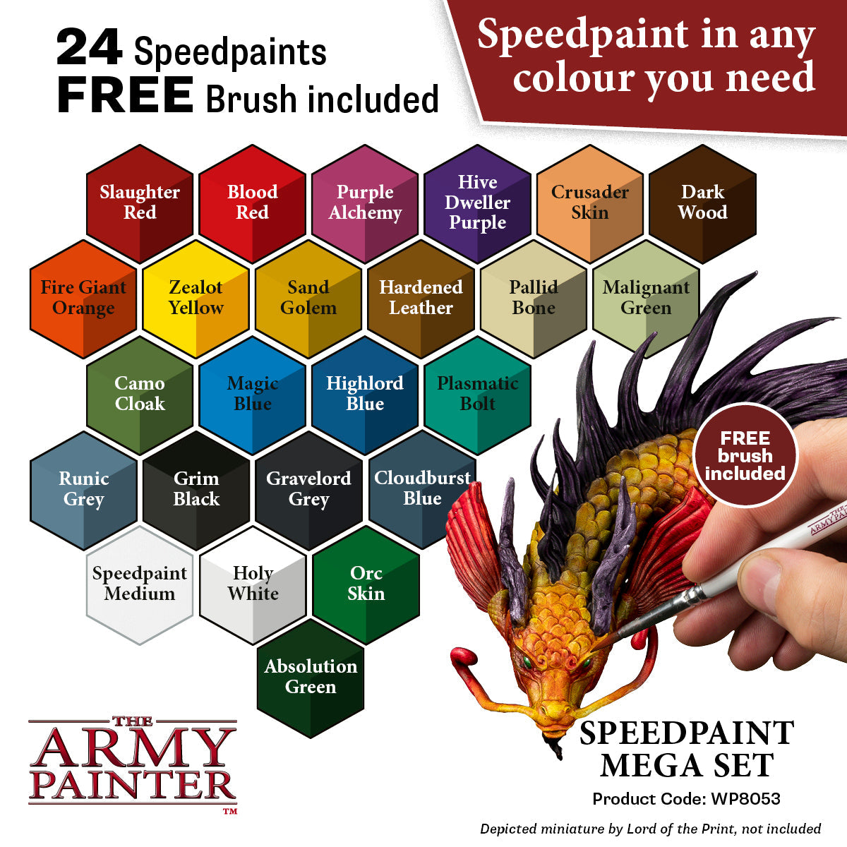 Mega Paint Set: Incl 24 Speedpaints + 1 FREE Brush - The Army Painter